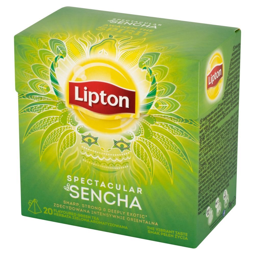 Lipton Spectacular Sencha Herbata zielona aromatyzowana 36 g (20 torebek)