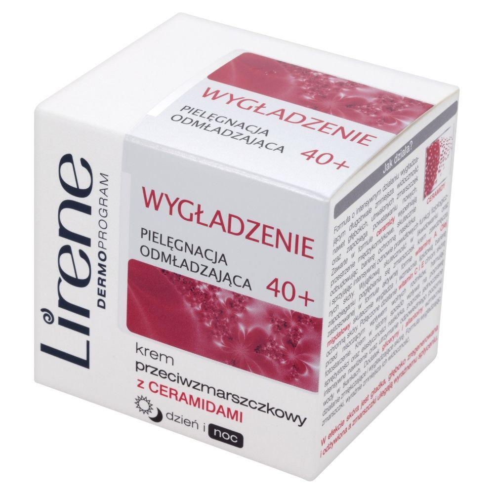 Lirene Dermoprogram 40+ Wygładzenie Krem przeciwzmarszczkowy z ceramidami na dzień i noc 50 ml