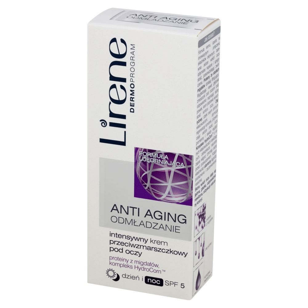 Lirene Dermoprogram Anti Aging Odmładzanie Intensywny krem przeciwzmarszczkowy pod oczy 15 ml