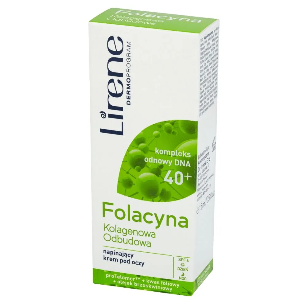 Lirene Folacyna 40+ Kolagenowa Odbudowa Napinający krem pod oczy 15 ml