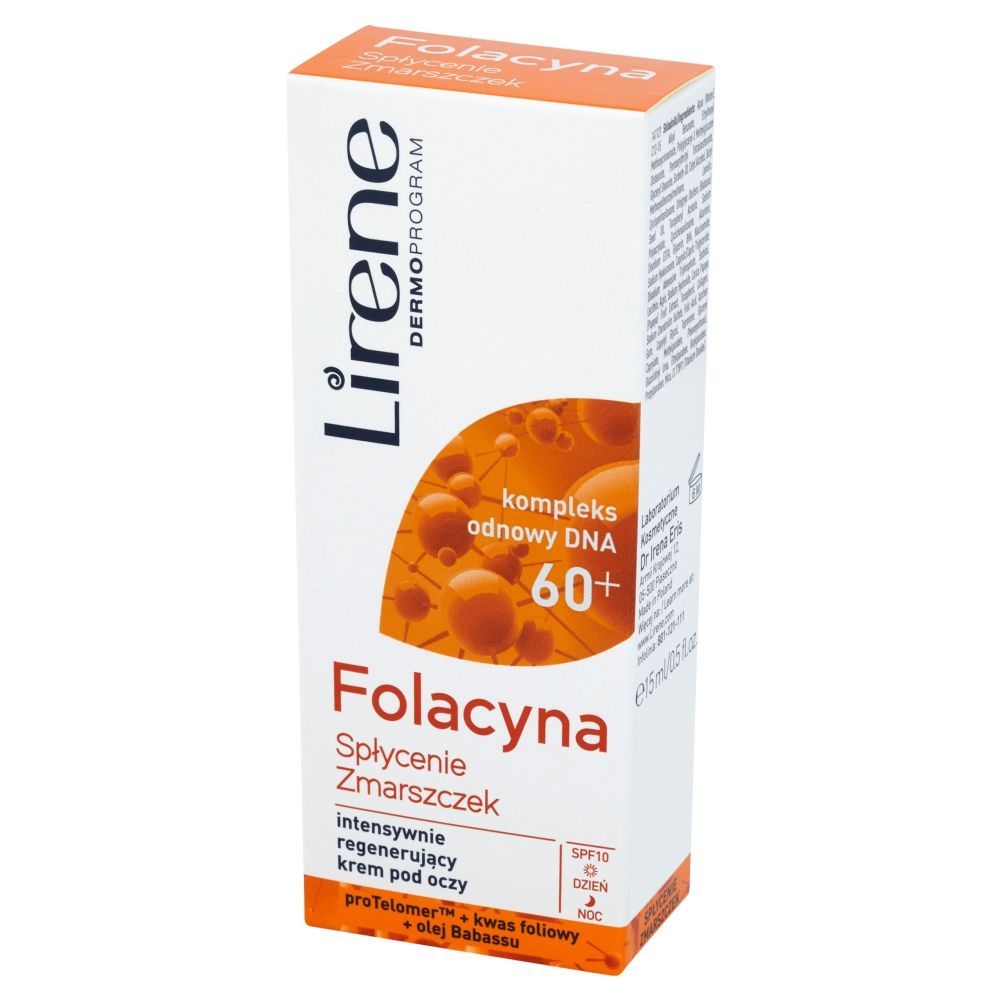 Lirene Folacyna 60+ Spłycenie Zmarszczek Intensywnie regenerujący krem pod oczy 15 ml