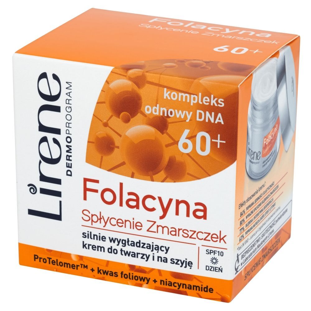 Lirene Folacyna 60+ Spłycenie Zmarszczek Silnie wygładzający krem do twarzy i na szyję 50 ml