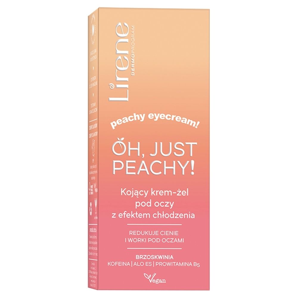 Lirene Oh Just Peachy! Kojący krem-żel pod oczy z efektem chłodzenia 15 ml