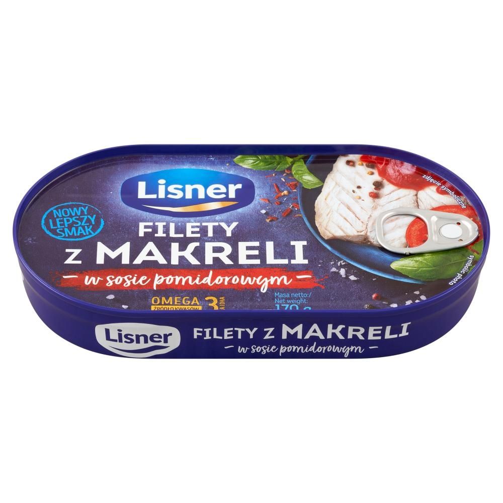 Lisner Filety z makreli w sosie pomidorowym 170 g