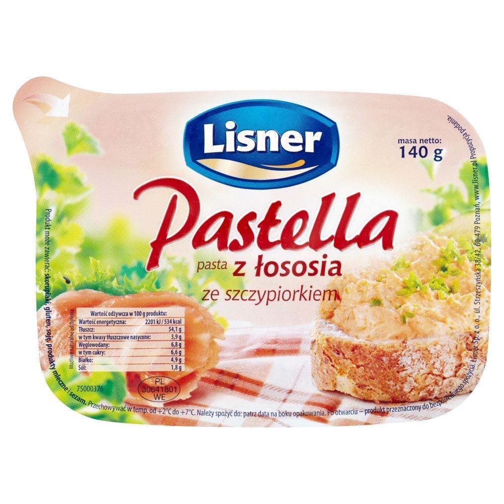 Lisner Pastella Pasta z łososia ze szczypiorkiem 140 g