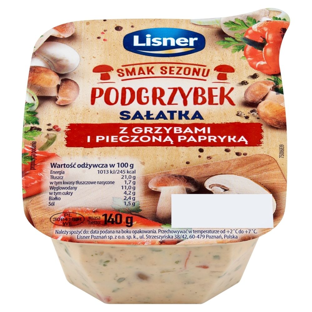 Lisner Smak Sezonu Sałatka z grzybami i pieczoną papryką 140 g