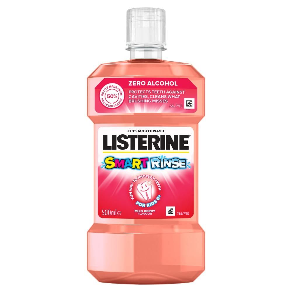 Listerine Smart Rinse Mild Berry Płyn do płukania jamy ustnej 500 ml