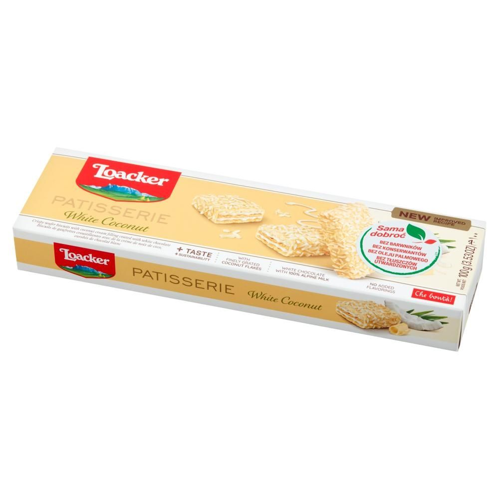 Loacker Patisserie White Coconut Ciastka waflowe 100 g