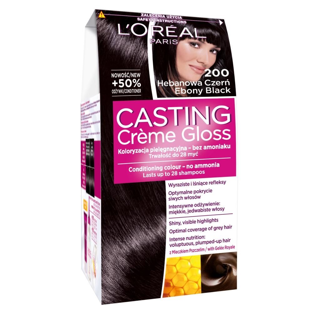 L'Oreal Paris Casting Creme Gloss Farba do włosów 200 hebanowa czerń