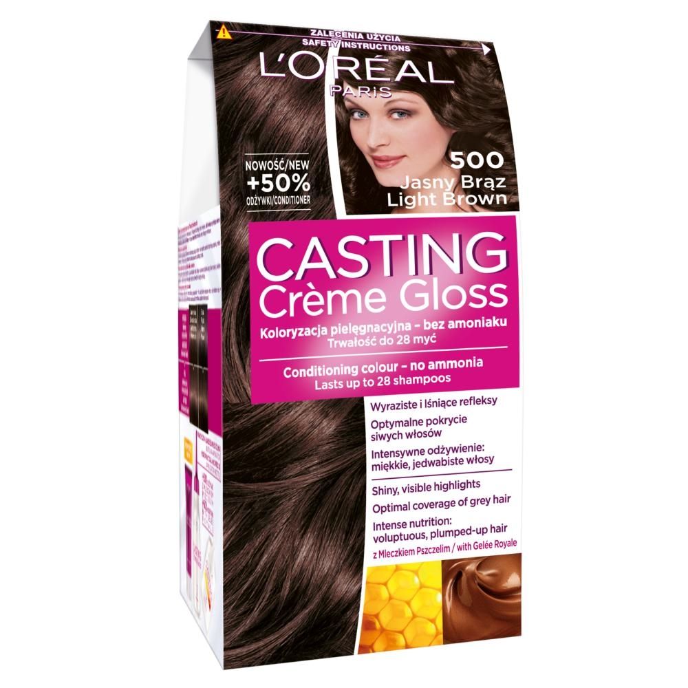 L'Oreal Paris Casting Creme Gloss Farba do włosów 500 jasny brąz