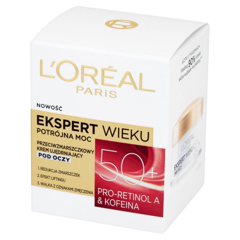 L'Oréal Paris Ekspert Wieku 50+ Przeciwzmarszczkowy krem ujędrniający pod oczy 15 ml