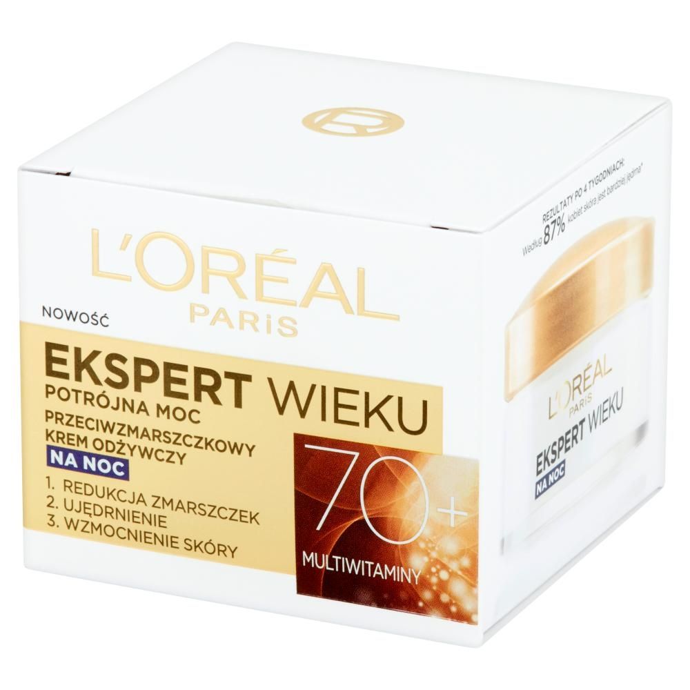 L'Oreal Paris Ekspert Wieku 70+ Przeciwzmarszczkowy krem odżywczy na noc 50 ml