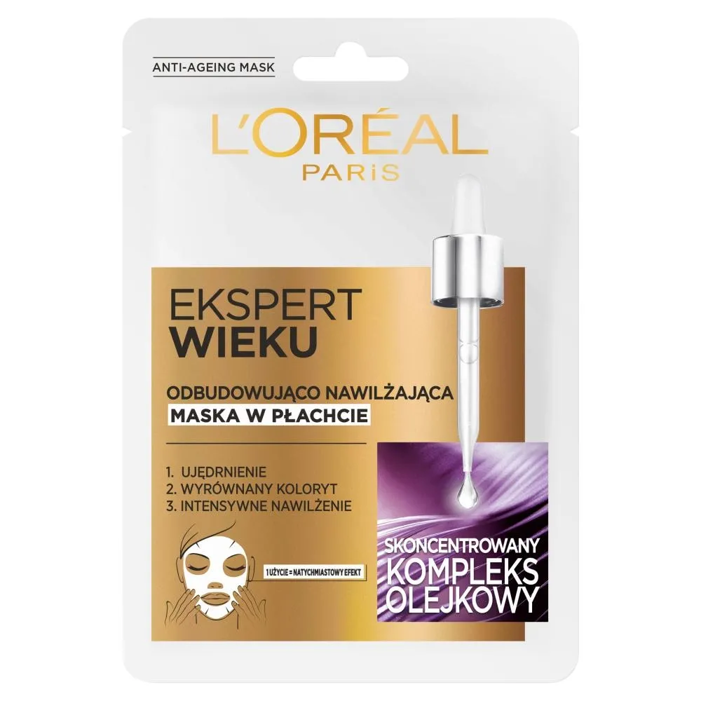 L'Oréal Paris Ekspert Wieku Odbudowująco nawilżająca maska w płachcie 30 g