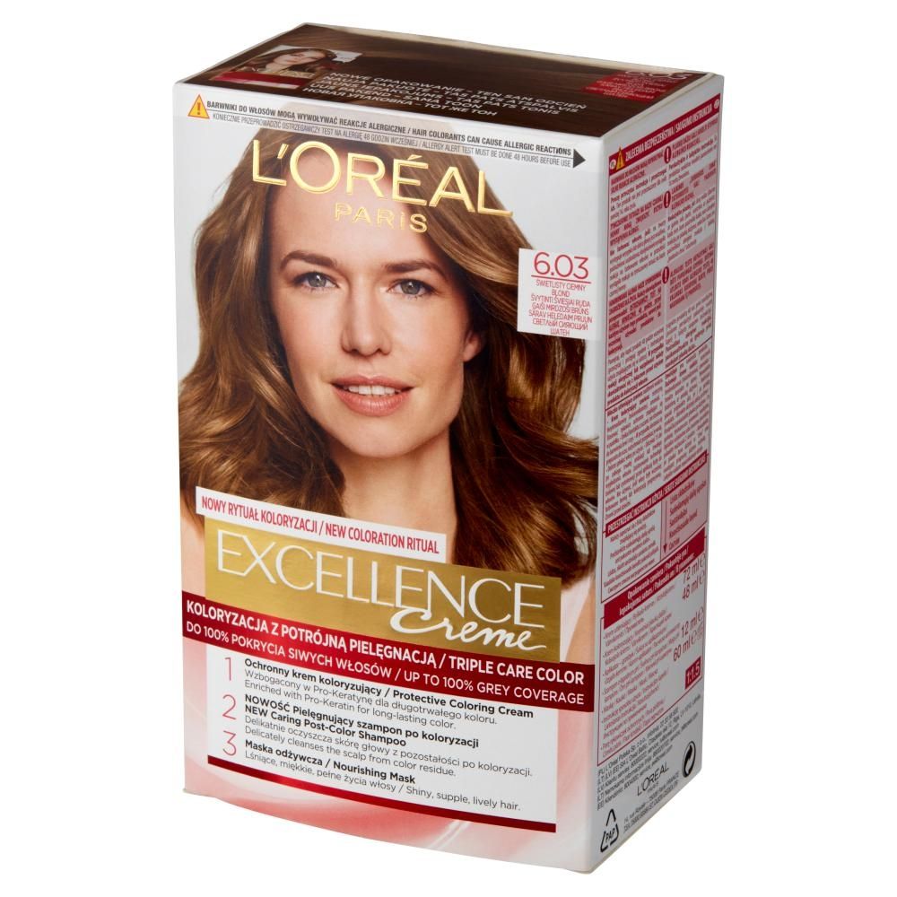 L'Oréal Paris Excellence Farba do włosów świetlisty ciemny blond 6.03