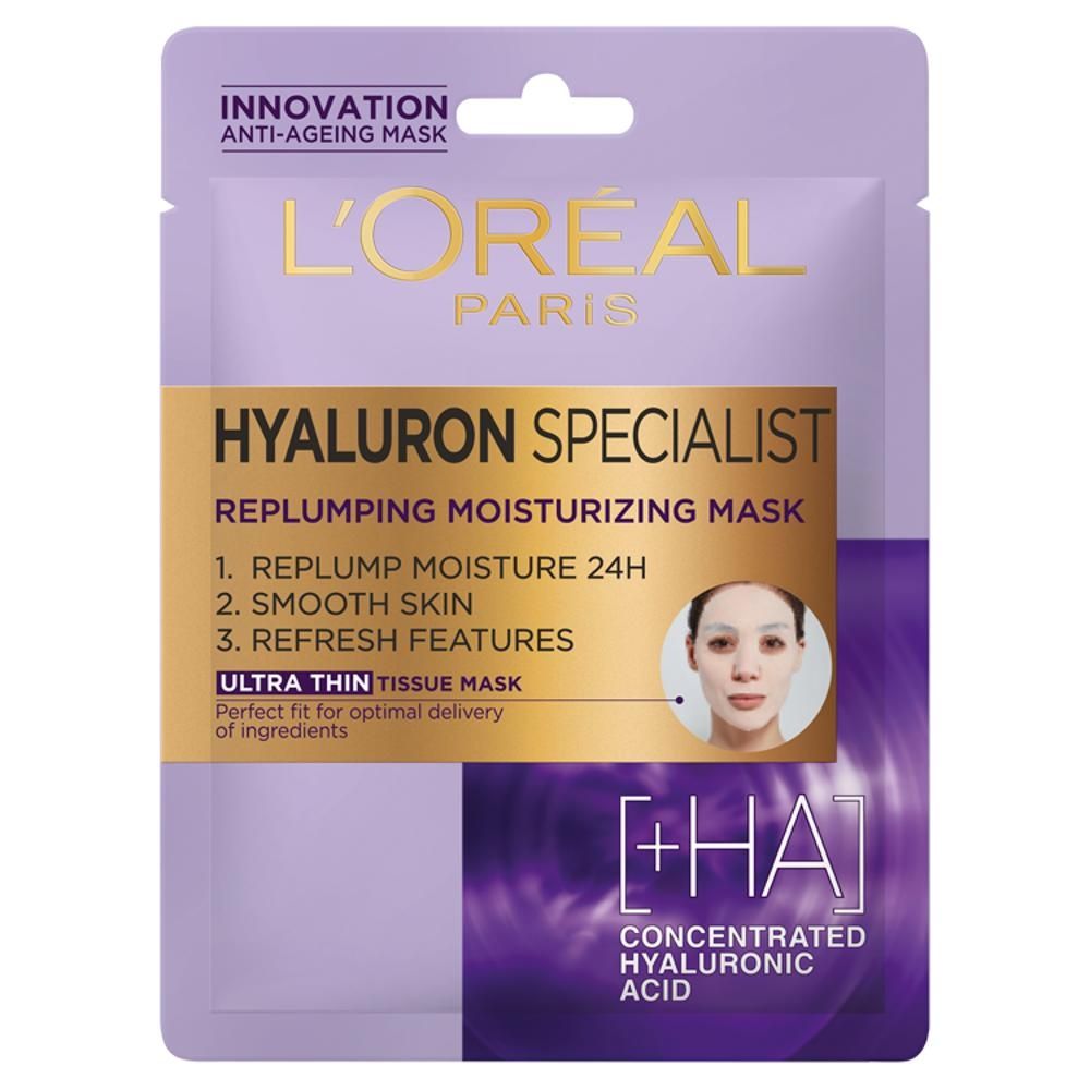 L'Oréal Paris Hyaluron Specialist Nawilżająco-wypełniająca maska w płachcie 30 g