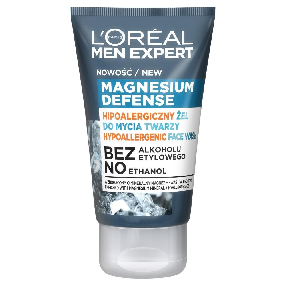 L'Oreal Paris Men Expert Magnesium Defense Hipoalergiczny żel do mycia twarzy 100 ml