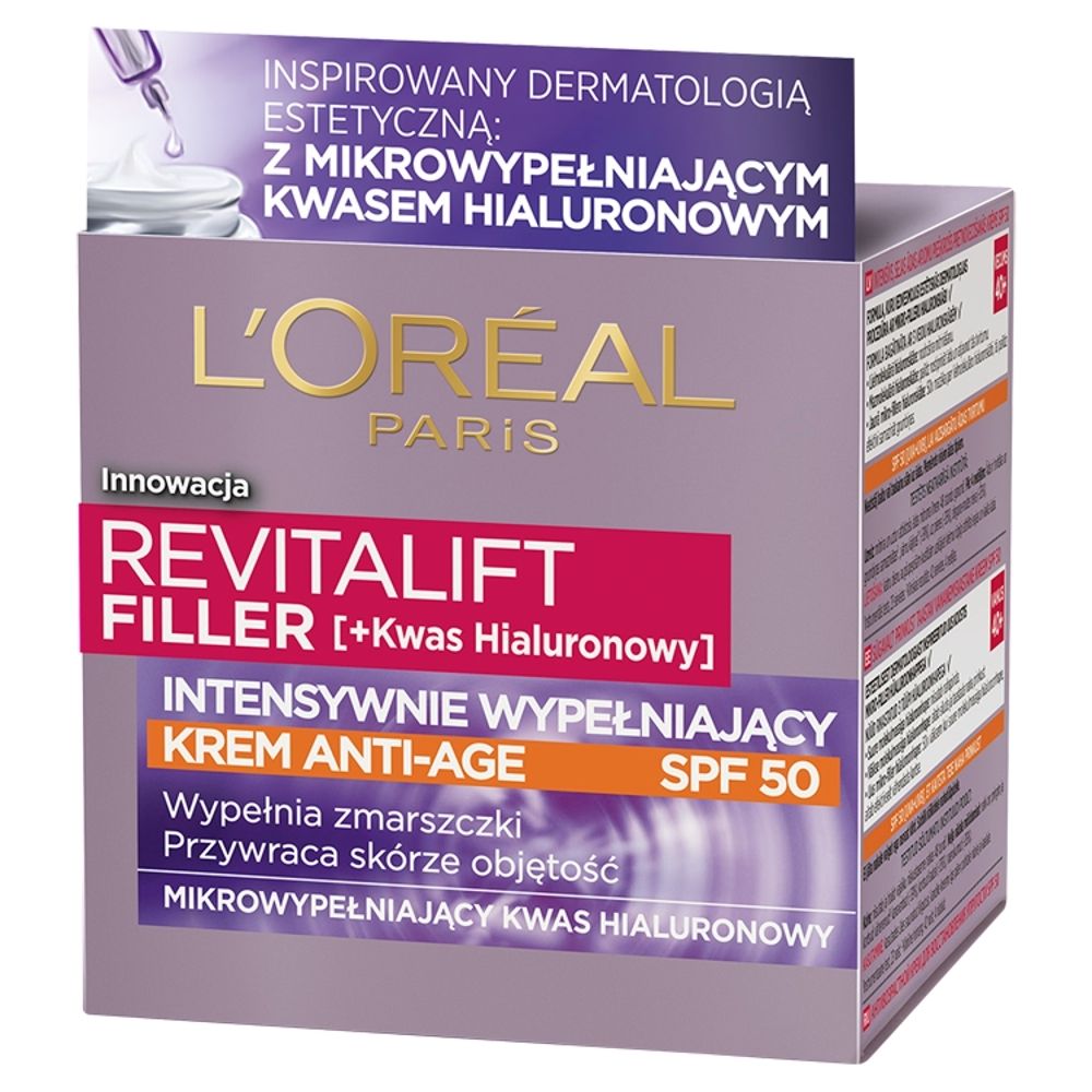 L'Oréal Paris Revitalift Filler Intensywnie wypełniający krem Anti-Age SPF 50 50 ml