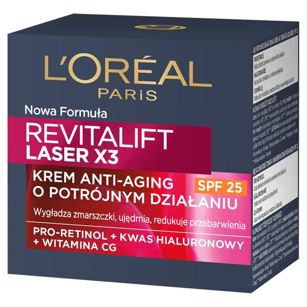 L'Oréal Paris Revitalift Laser X3 Krem Anti-Aging o potrójnym działaniu SPF 25 50 ml