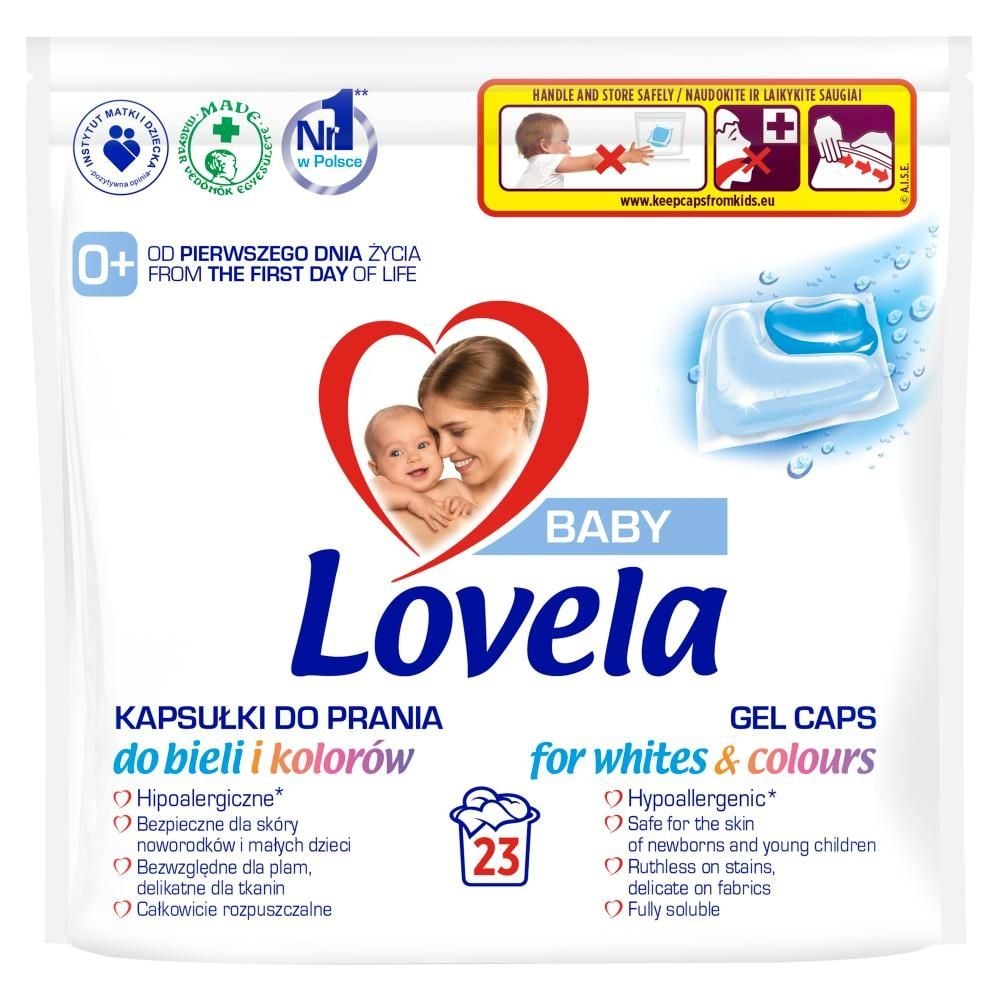 Lovela Baby Hipoalergiczne kapsułki do prania do bieli i kolorów 460 g (23 prania)