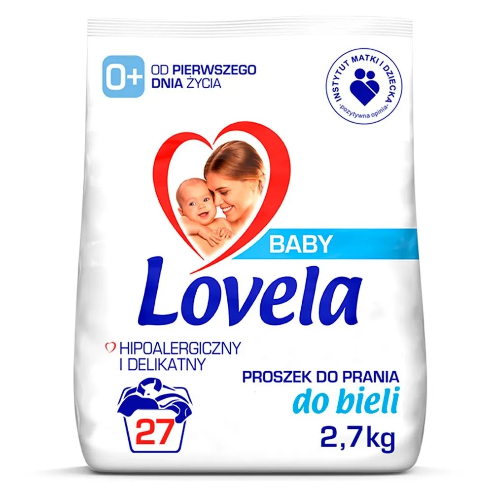 Lovela Baby Hipoalergiczny proszek do prania do bieli 2,7 kg (27 prań)