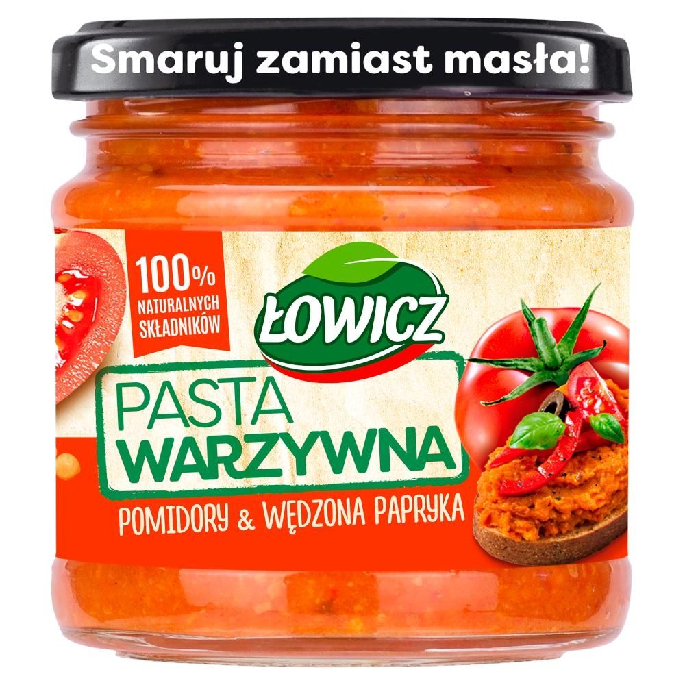 Łowicz Pasta warzywna pomidory & wędzona papryka 180 g