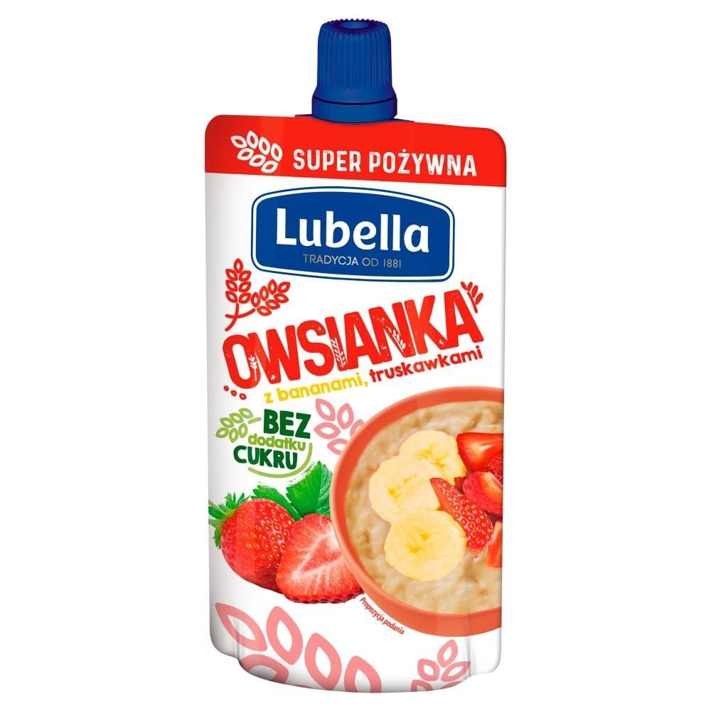 Lubella Owsianka z bananami truskawkami 100 g