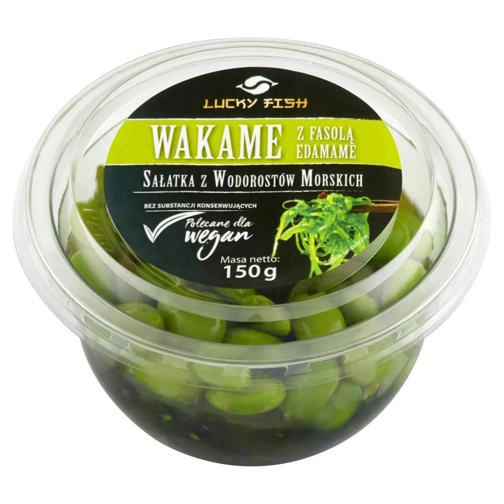 Lucky Fish Sałatka z wodorostów morskich wakame z fasolą edamame 150 g