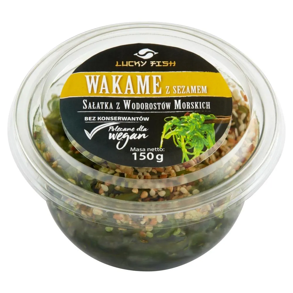 Lucky Fish Sałatka z wodorostów morskich wakame z sezamem 150 g