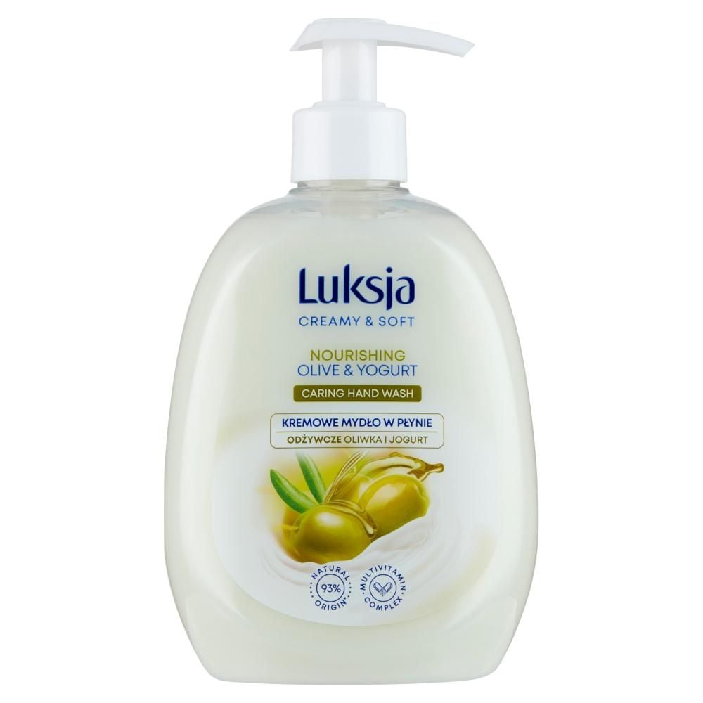 Luksja Creamy & Soft Kremowe mydło w płynie odżywcze oliwka i jogurt 500 ml