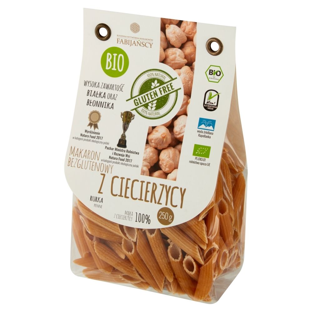 Makaron bezglutenowy z ciecierzycy rurka 250 g