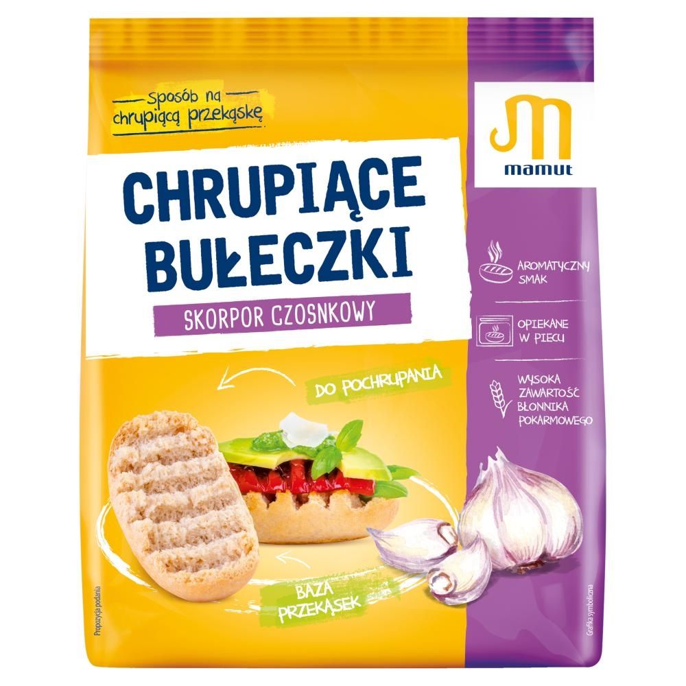 Mamut Chrupiące bułeczki skorpor czosnkowy 200 g