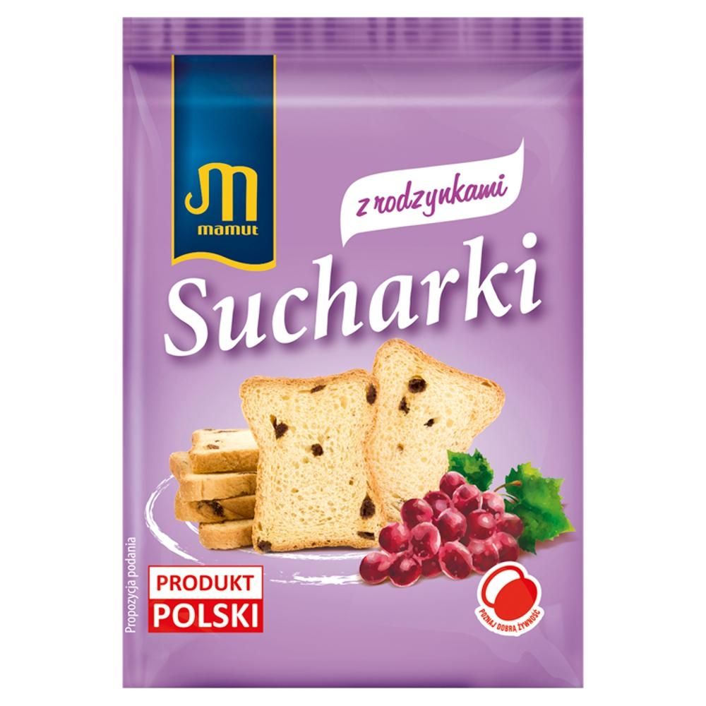 Mamut Sucharki z rodzynkami 42 g (4 sztuki)