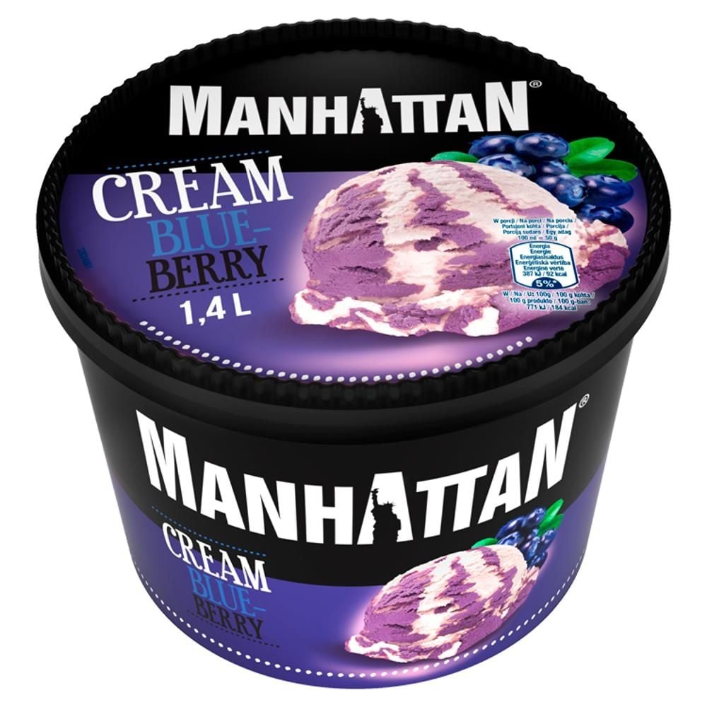 Manhattan Lody ze śmietanką i lody jagodowe 1400 ml