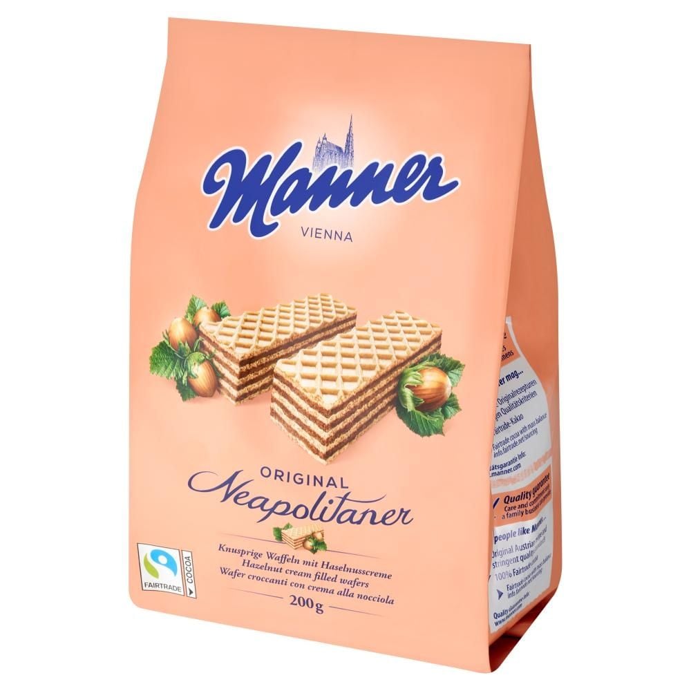 Manner Chrupiące wafle z nadzieniem orzechowym 200 g