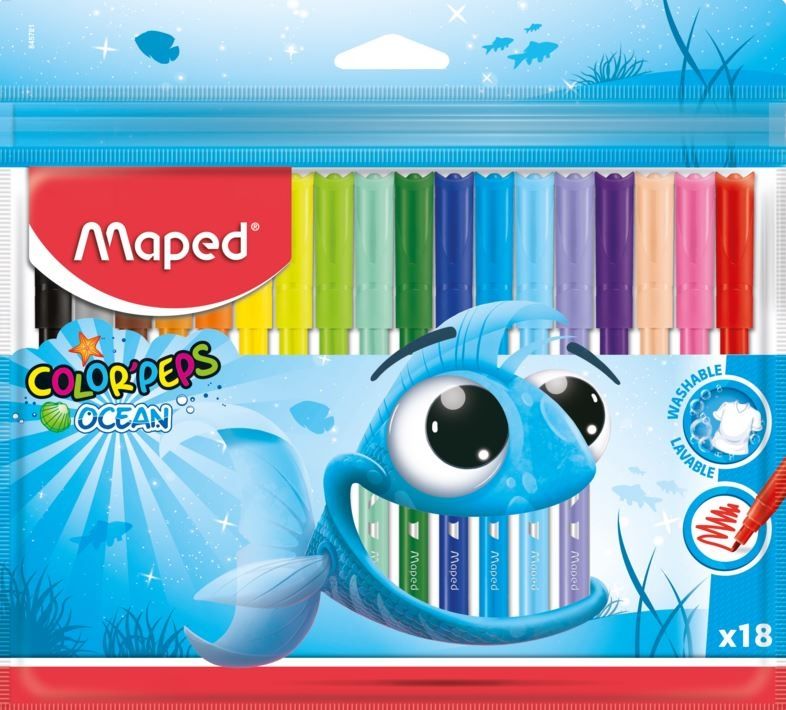 Maped Color'Peps Flamastry Ocean 18 szt