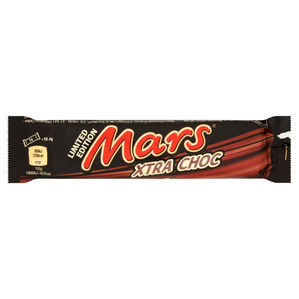 Mars Xtra Choc Baton z nugatowym nadzieniem oblany karmelem i czekoladą 50,4 g