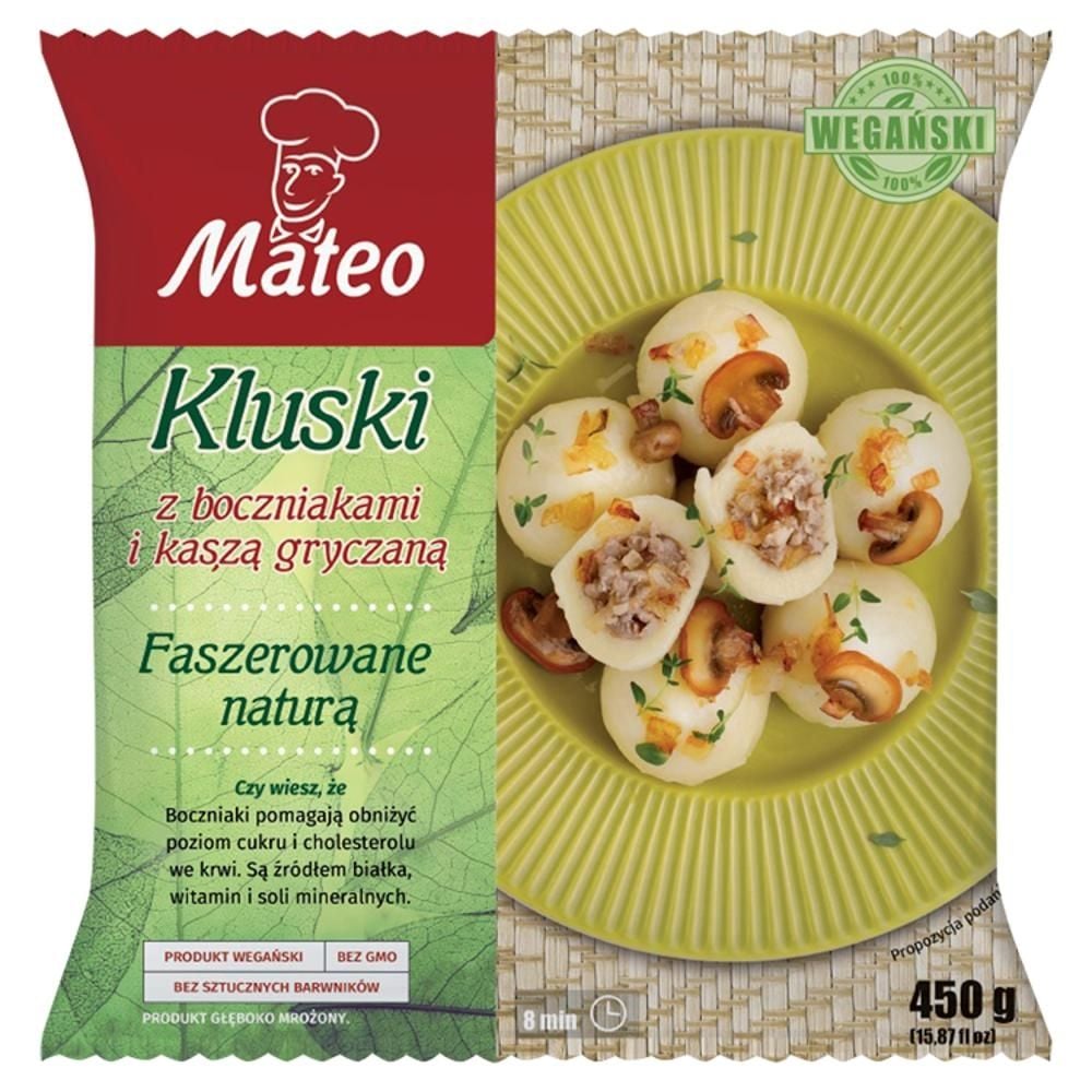 Mateo Kluski z boczniakami i kaszą gryczaną 450 g