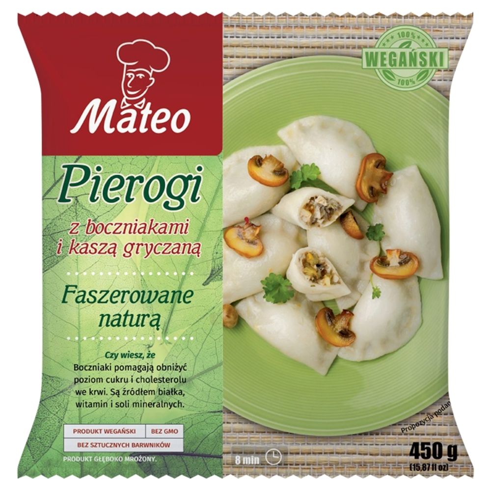 Mateo Pierogi z boczniakami i kaszą gryczaną 450 g Zakupy online z