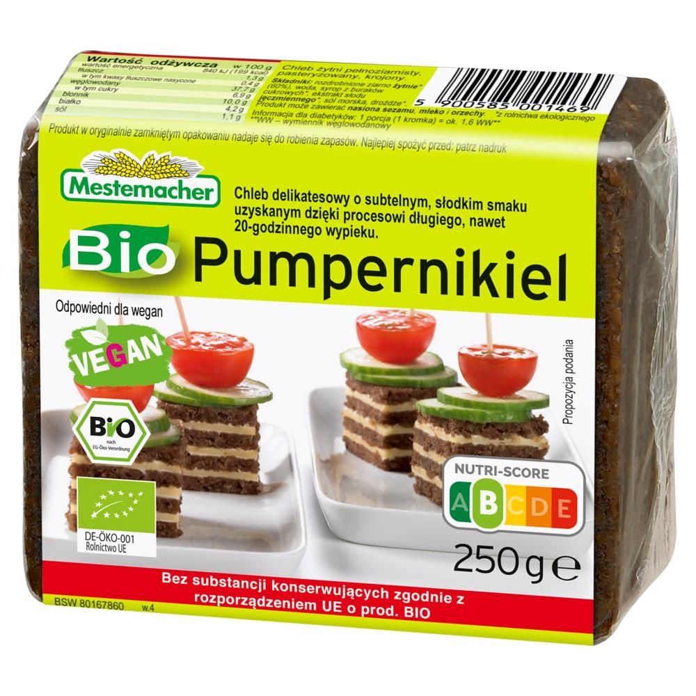 Mestemacher Bio pumpernikiel 250 g