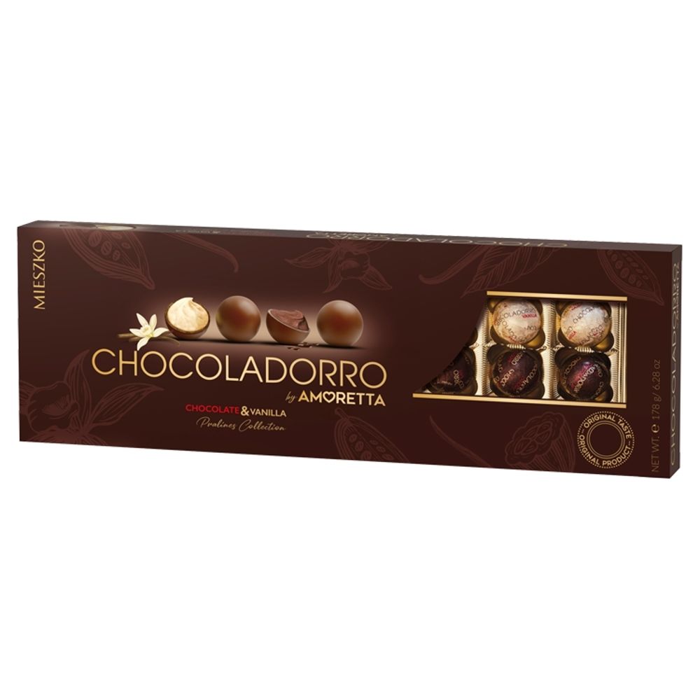 Mieszko Chocoladorro Praliny czekoladowe i waniliowe 178 g