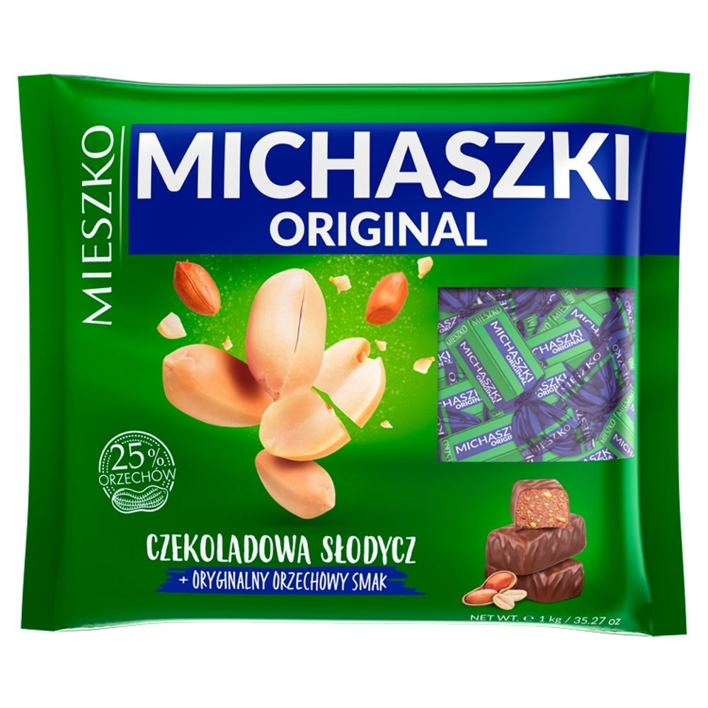 Mieszko Michaszki Original Cukierki z orzeszkami arachidowymi w czekoladzie 1 kg