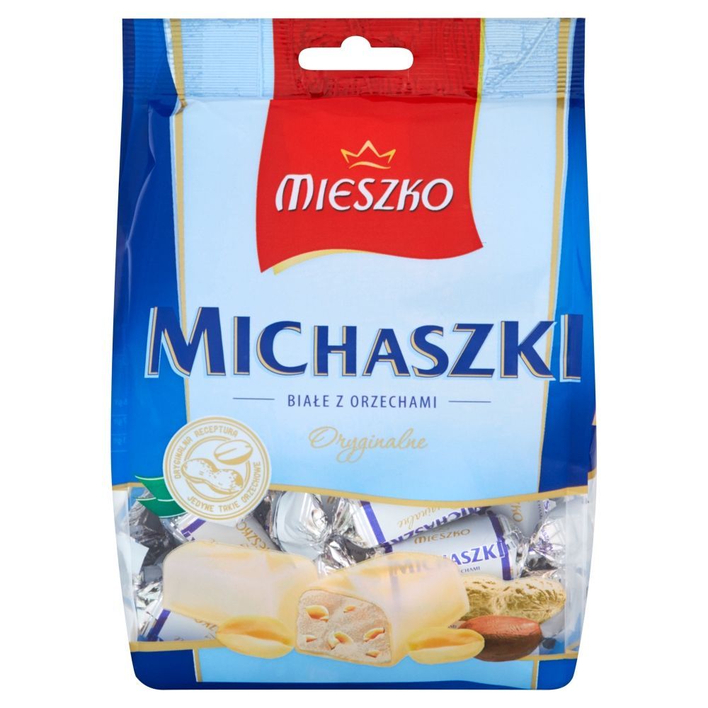 Mieszko Michaszki Oryginalne Cukierki białe z orzechami 260 g