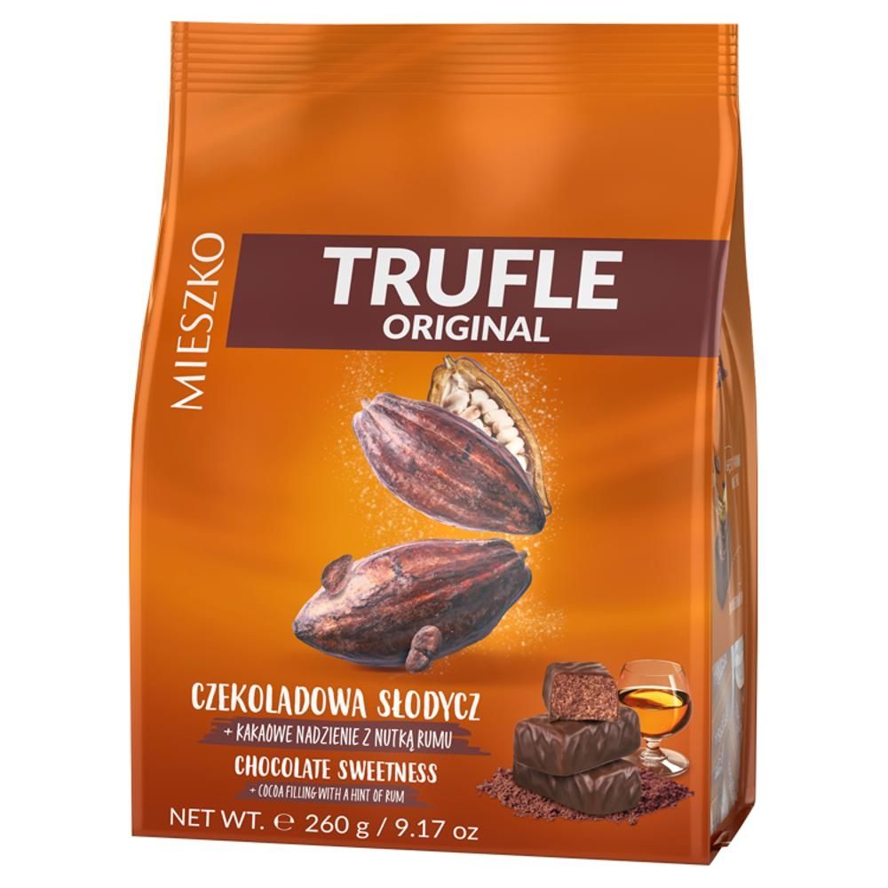 Mieszko Trufle Original Cukierki z rumem w czekoladzie 260 g