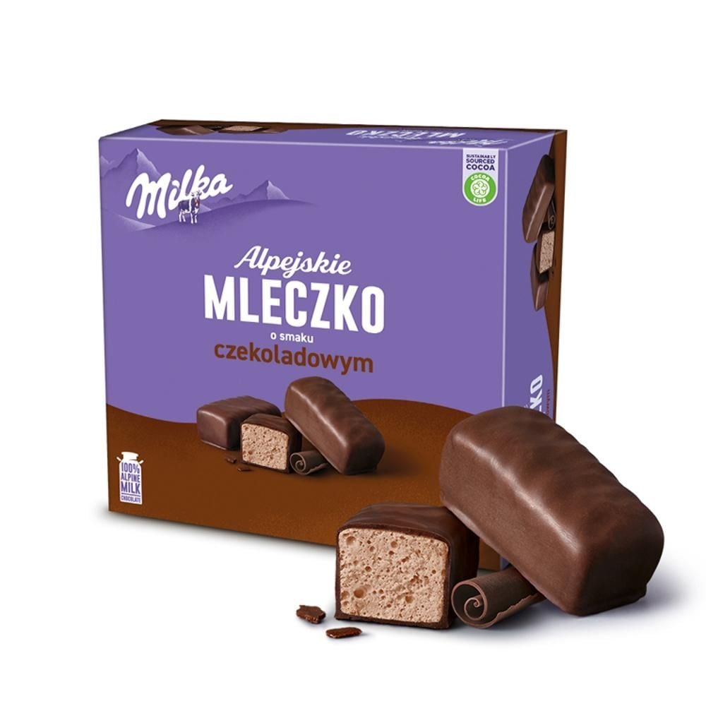 Milka Alpejskie Mleczko Pianka o smaku czekoladowym 330 g