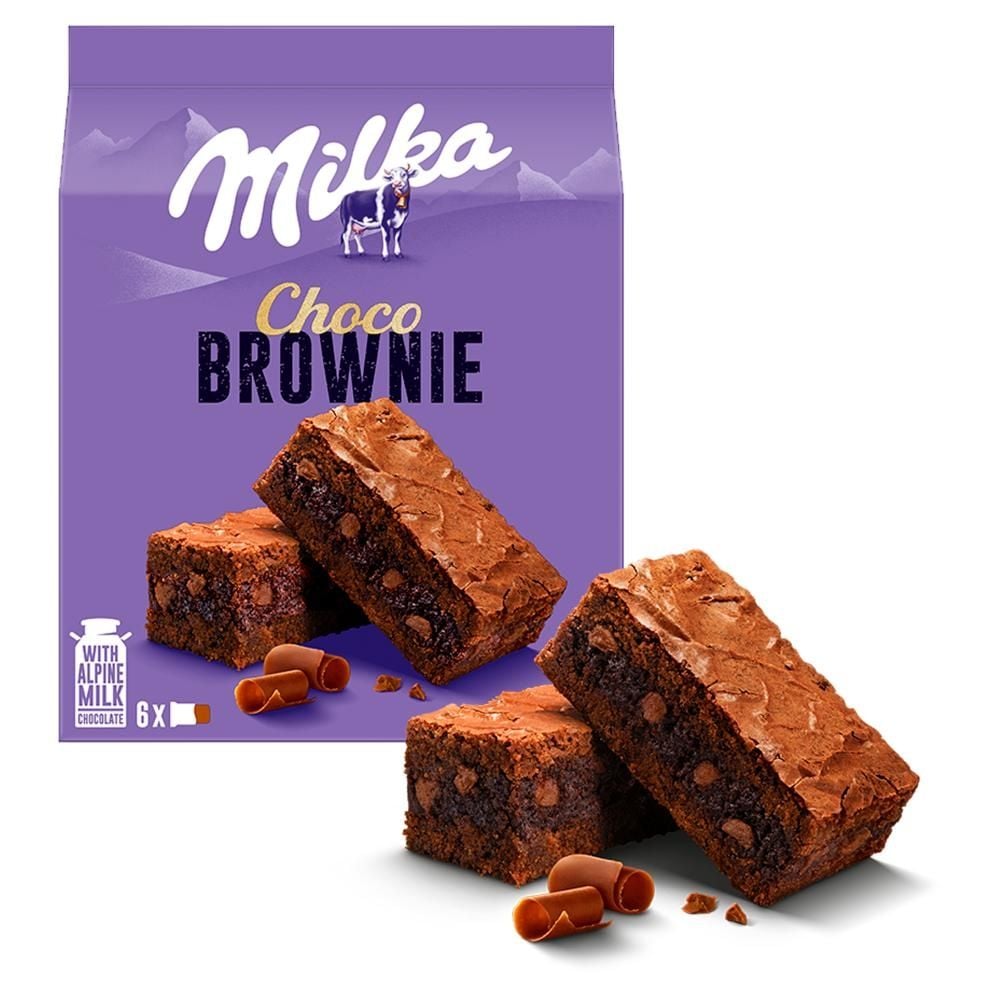 Milka Choco Brownie Ciastka z czekoladą i kawałkami czekolady mlecznej 150 g (6 sztuk)