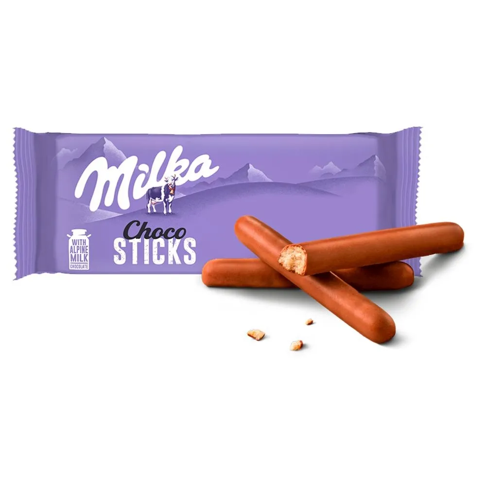 Milka Choco Sticks Ciastka oblane czekoladą mleczną 112 g