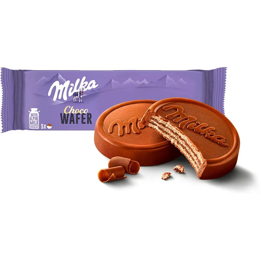 Milka Choco Wafer Wafelek z kremem kakaowym oblany czekoladą mleczną 150 g (5 x 30 g)