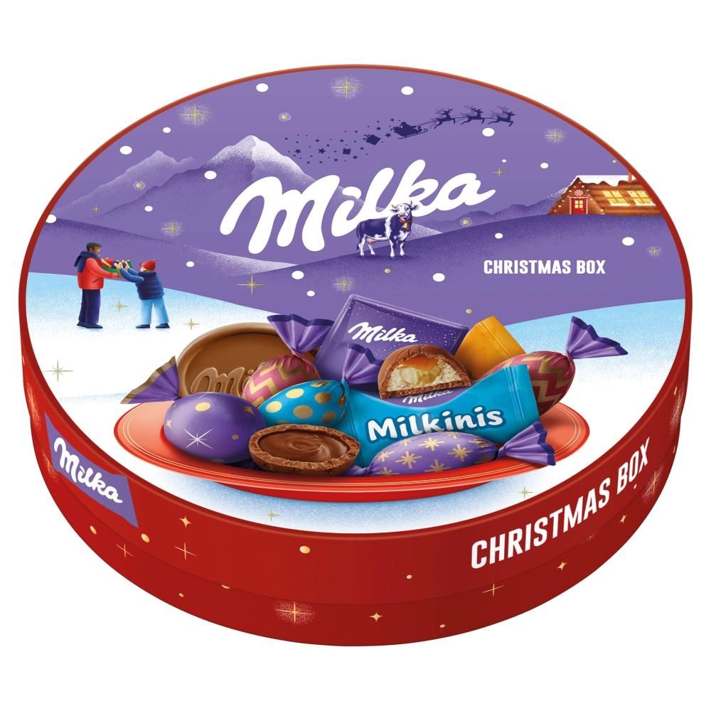 Milka Christmas Box Mieszanka czekolady mlecznej 195 g (19 sztuk)