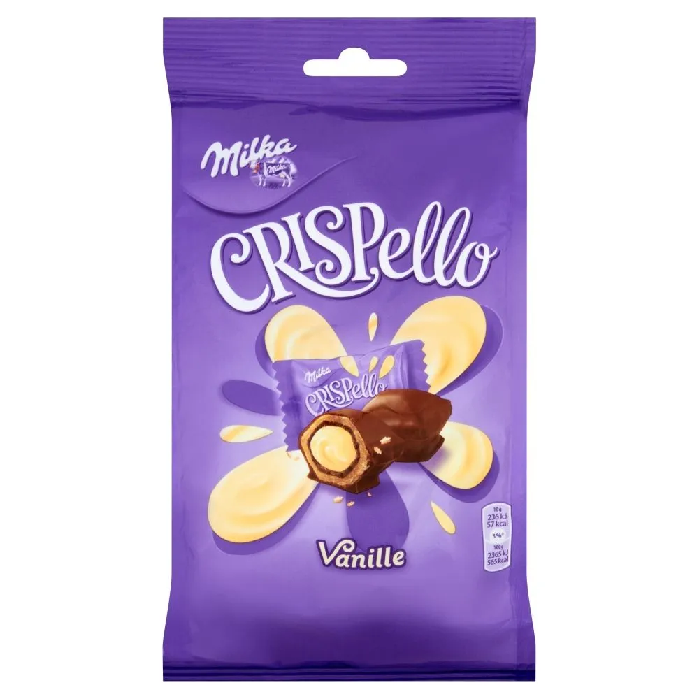 Milka Crispello Vanille Praliny nadziewane 140 g (14 sztuk)