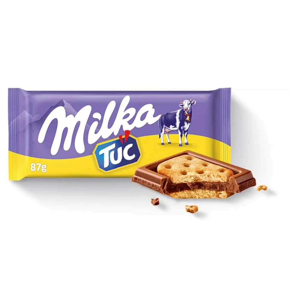 Milka Czekolada mleczna z krakersami Tuc 87 g